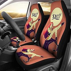 Nightmare Before Christmas Cartoon Car Seat Covers - Sexy Sally Sitting On The Hill Orange Seat Covers Ci101505 SC2712