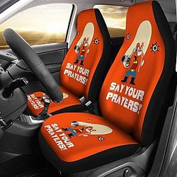 Yosemite Sam Looney Car Seat Cover Say Your Prayer Hand With Gun Fan Gift Universal Fit 051012 SC2712