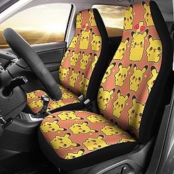 Pikachu Cute Pattern Seat Covers Pokemon Anime Car Seat Covers Ci102705 SC2712