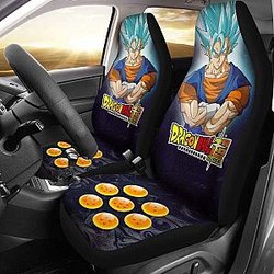 Goku Super Saiyan Blue Dragon Ball Anime Car Seat Covers 2 Universal Fit 051012 SC2712