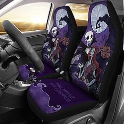 Nightmare Before Christmas Cartoon Car Seat Covers - Jack Skellington And Sally Unique Artwork Seat Covers Ci092803 SC2712