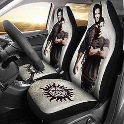 Sam &amp; Dean Logo Of Supernatural Car Seat Covers Mn04 Universal Fit 225721 SC2712