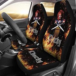 Chucky Fire Horror Halloween Car Seat Covers Chucky Horror Film Car Accesories Ci091521 SC2712