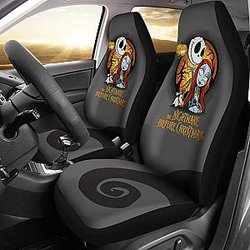 Nightmare Before Christmas Cartoon Car Seat Covers | Cute Chibi Jack Skellington Sally And Zero Seat Covers Ci100601 SC2712