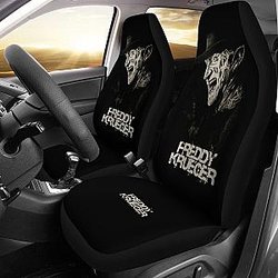 Horror Movie Car Seat Covers | Freddy Krueger Shouting Black White Seat Covers Ci082821 SC2712