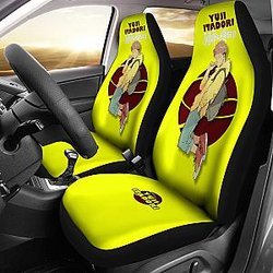 Yuji Itadori style Car Seat Covers Fan Art Jujutsu KaiSen Anime Yellow Seat Covers Fan Gift Ci0712 SC2712