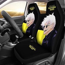 Satoru Gojo Jujutsu KaiSen Car Seat Covers Anime Yellow Seat Covers Ci0714 SC2712