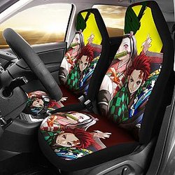 Tanjiro &amp; Nezuko Car Seat Covers Demon Slayer Anime Seat Covers Ci0605 SC2712