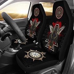 Vikings Car Seat Covers Raven Of Odin - Special Version  Universal Fit 215521 SC2712