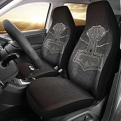 Mjollnir Of Odin In Viking Style Car Seat Covers Nn8 Universal Fit 215521 SC2712