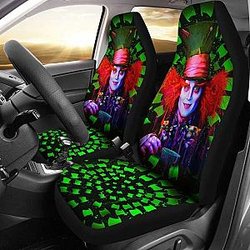 Mad Hatter Car Seat Covers Alice In Wonderland Movie Fan Gift Universal Fit 051012 SC2712