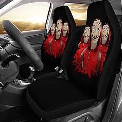 Money Heist Mask Minimalist Seat Covers Amazing Best Gift Ideas 2020 Universal Fit 090505 SC2712