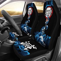 Demon Slayer Tanjiro Sword Earring Car Seat Cover Manga Mixed Anime Universal Fit 194801 SC2712