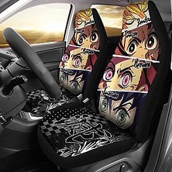 Zenitsu Tanjiro Nezuko Inosuke Demon Slayer Car Seat Covers Manga Mixed Anime Universal Fit 194801 SC2712