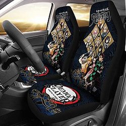 Kimetsu No Yaiba Demon Slayer Car Seat Covers Manga Mixed Anime Universal Fit 194801 SC2712