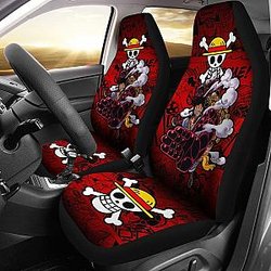 Monkey D Luffy One Piece Car Seat Covers Anime Mixed Manga Red Universal Fit 194801 SC2712