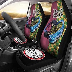 Demon Slayer Giyuu Uniform Car Seat Covers Anime Universal Fit 194801 SC2712