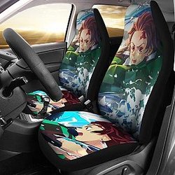 Tanjiro Kamado Demon Slayer Car Seat Covers For Anime Fan Universal Fit 194801 SC2712