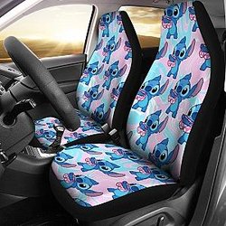 Stitch 8 Bit Car Seat Covers Funny Fan Gift Idea Universal Fit 194801 SC2712