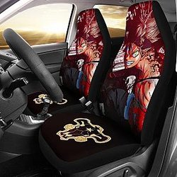 Bull Symbol Asta Black Clover Car Seat Covers Anime Fan Universal Fit 194801 SC2712