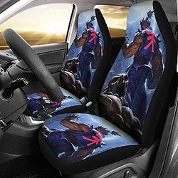 Street Fighter Akuma Car Seat Covers Amazing Gitf Universal Fit 173905 SC2712