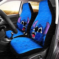 Stitch Lilo Premium Car Seat Cover - Set Of 02 Universal Fit - Stc03 Universal Fit 112611 SC2712