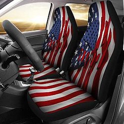 Patriotic Punisher Stars Stripes Car Seat Covers Set Of 2 Universal Fit 234910 SC2712