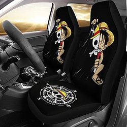 Luffy Cute One Piece Car Seat Covers Anime Fan Gift H040120 Universal Fit 225311 SC2712