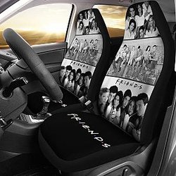 Black &amp; White Design Friends Tv Show Car Seat Covers Mn04 Universal Fit 225721 SC2712