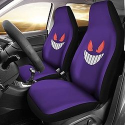 Gengar Face Pokemon Car Seat Covers Nh07 Universal Fit 225721 SC2712