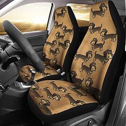 Cartoon Wire Haired Dachshund Car Seat Cover Universal Fit 052512 SC2712