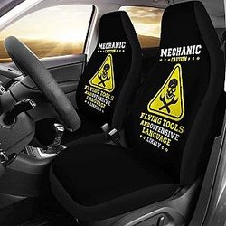 Mechanic Caution Flying Tools Car Seat Covers 918 Universal Fit SC2712