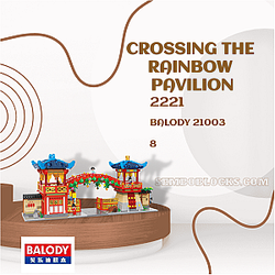 BALODY 21003 Creator Expert Crossing the Rainbow Pavilion