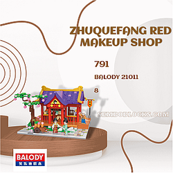 BALODY 21011 Creator Expert Zhuquefang Red Makeup Shop