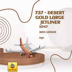 MOC Factory 126519 Technician 737 - Desert Gold Large Jetliner