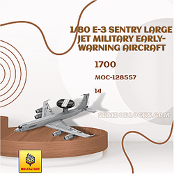 MOC Factory 128557 Military 1/80 E-3 Sentry Large Jet Military Early-warning Aircraft