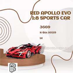 K-Box 10519 Technician Red Apollo EVO 1:8 Sports Car