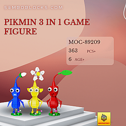 MOC Factory 89209 Movies and Games Pikmin 3 in 1 Game Figure