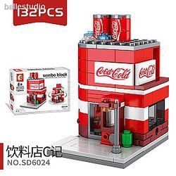 SEMBO SD6024 Mini Street View: Coke Shop Street Scene