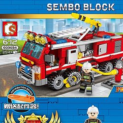 SEMBO 603040 Fire Front: Fire-Fighting Ladder Truck Technic