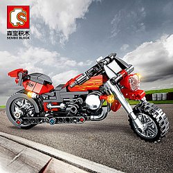 SEMBO 701100 Building Block Car Model: Harley Car Model Technic