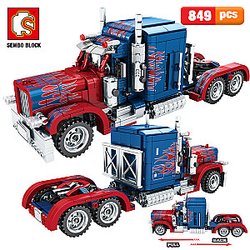 SEMBO 701803 TECHINQUE: Peterbilt 389 Optimus Prime color matching Technic