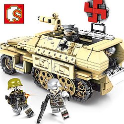 SEMBO 101321 Iron Empire: German SD.KFZ.251 Armored Vehicle Military