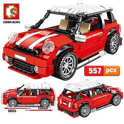 SEMBO 701503 Juggernaut Hurricane: MINI Sports Car Pull Back Technic