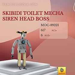 MOC Factory 89221 Movies and Games Skibidi Toilet Mecha Siren Head Boss