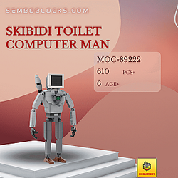 MOC Factory 89222 Movies and Games Skibidi Toilet Computer Man