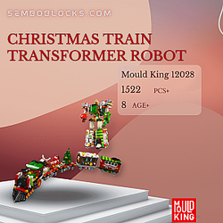 MOULD KING 12028 Creator Expert Christmas Train Transformer Robot