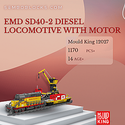 MOULD KING 12027 Technician EMD SD40-2 Diesel Locomotive With Motor