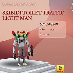 MOC Factory 89263 Movies and Games Skibidi Toilet Traffic Light Man