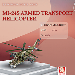 Sluban M38-B1137 Military MI-24S Armed Transport Helicopter